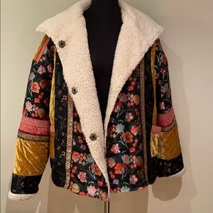 Faux Sherpa quilted Free People Coat
